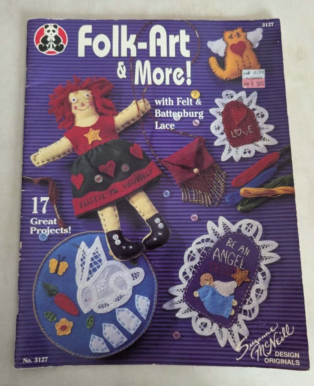 Leisure Arts Folk-Art & More by Leisure Arts Activity Book w/Projects 1995